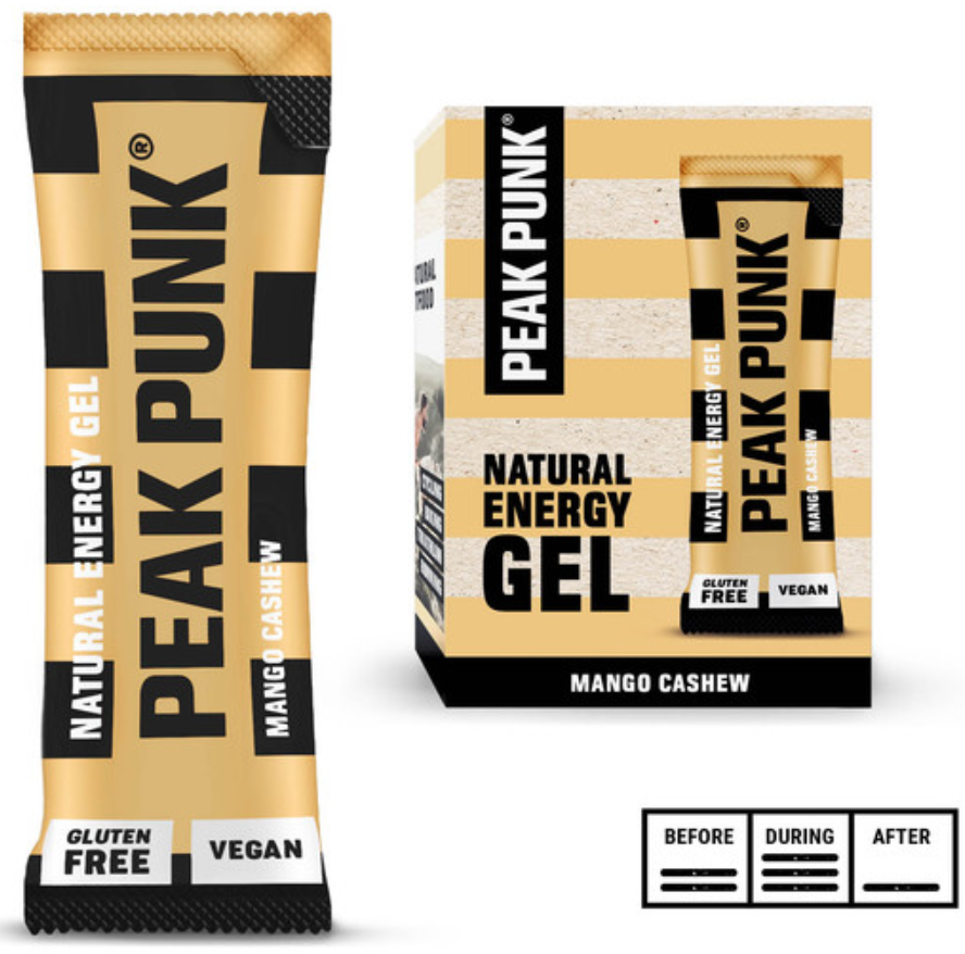 PEAK PUNK Natural Energy Gel Mango Cashew (12x25g)