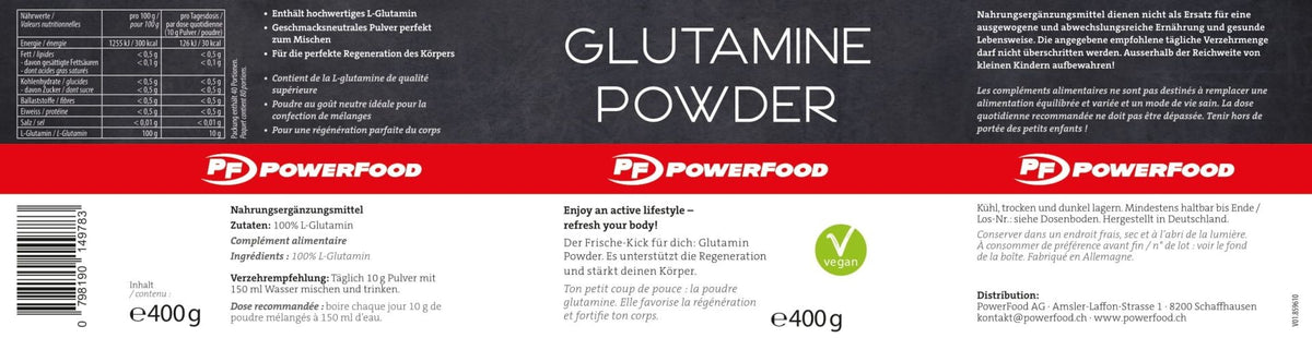 PowerFood Glutamin Powder (400g)
