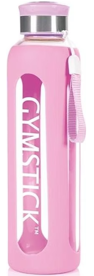 Gymstick Trinkflasche Glas 600ml, pink (1 Stk)