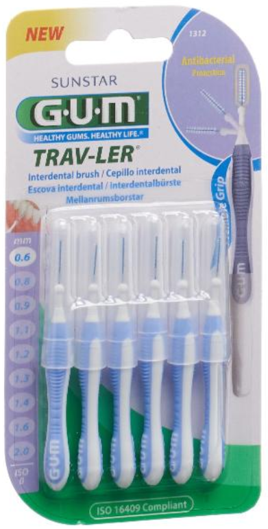 SUNSTAR Gum Proxabrush TravLer 0.6mm Interdentalbürsten (6 Stk)