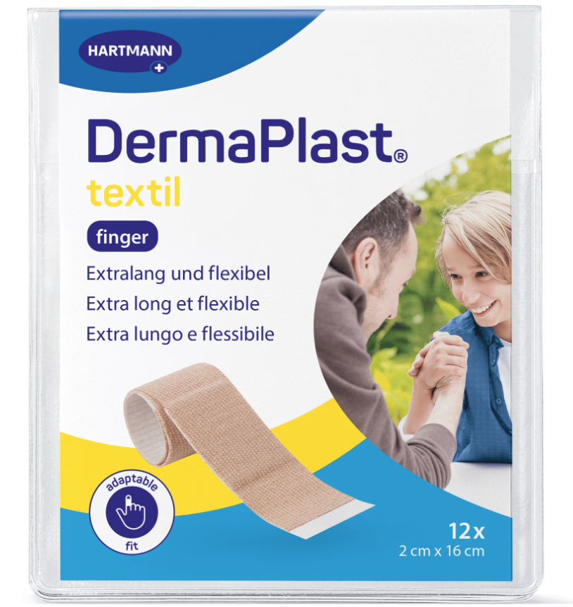 DermaPlast Textilpflaster Fingerverband 2x16cm (12 Stk)