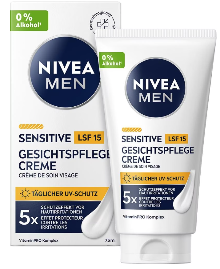 Nivea Men Sensitive Gesichtspflege mit LSF 15 (75ml)