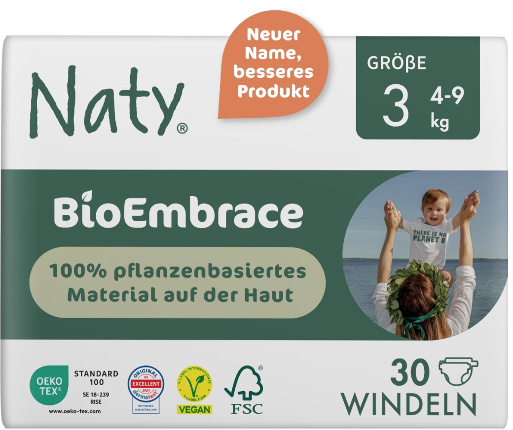 Naty Biowindel Grösse 3, 4-9kg (30 Stk)