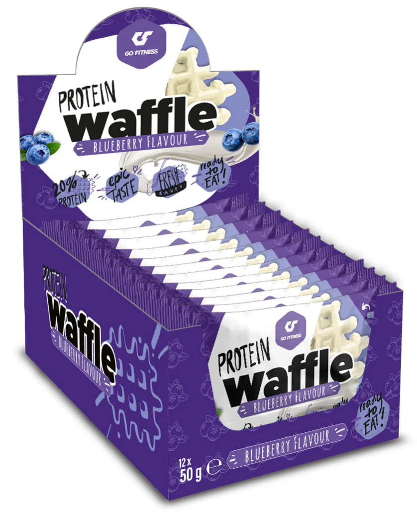 GO FITNESS Protein Waffle Blueberry (12x50g)