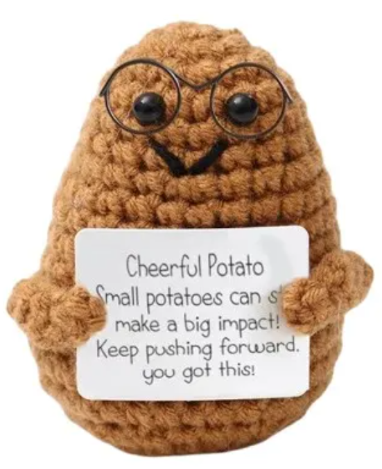 I AM CREATIVE Glücksbringer, Positiv Potato mit Brille (1 Stk)