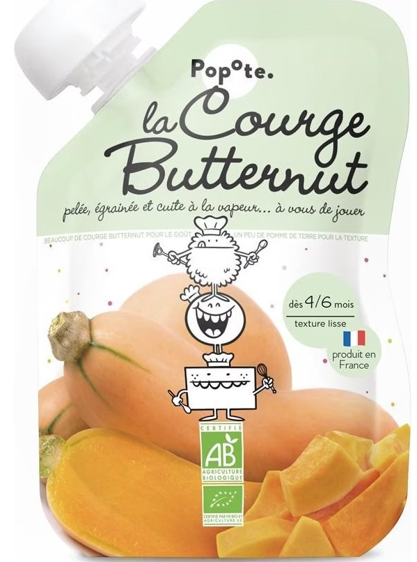 Popote Quetschie Butternusskürbis Bio (120g)