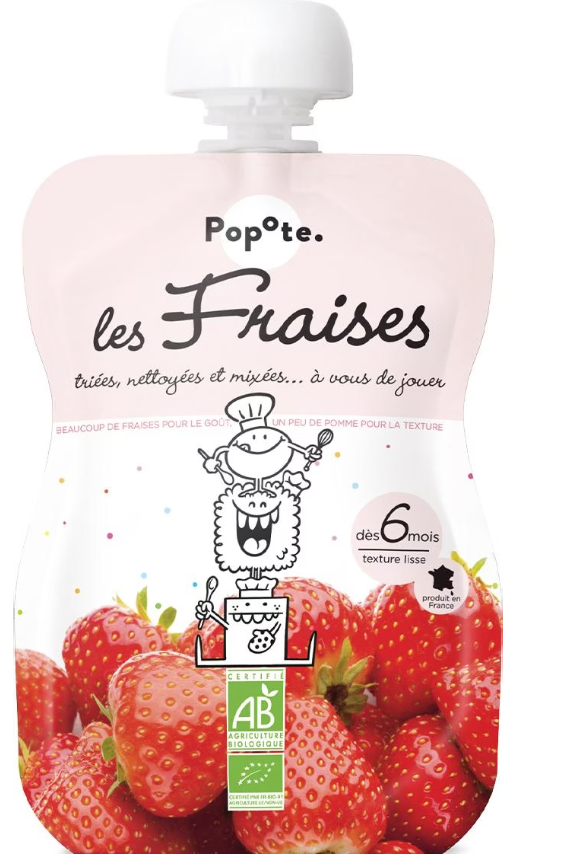 Popote Quetschie Erdbeere Bio (120g)