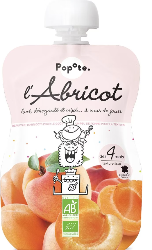 Popote Quetschie Aprikose Bio (120g)