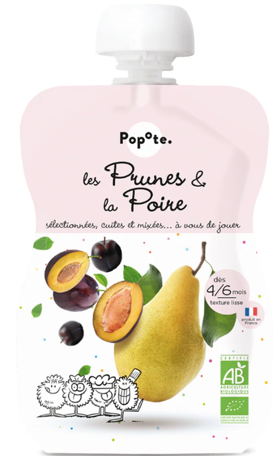 Popote Quetschie Pflaume-Birne Bio (120g)