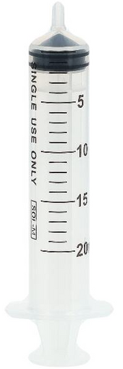 Sol-M 3-teilige Spritze 20ml, ohne Nadel, exzentrisch (100 Stk)