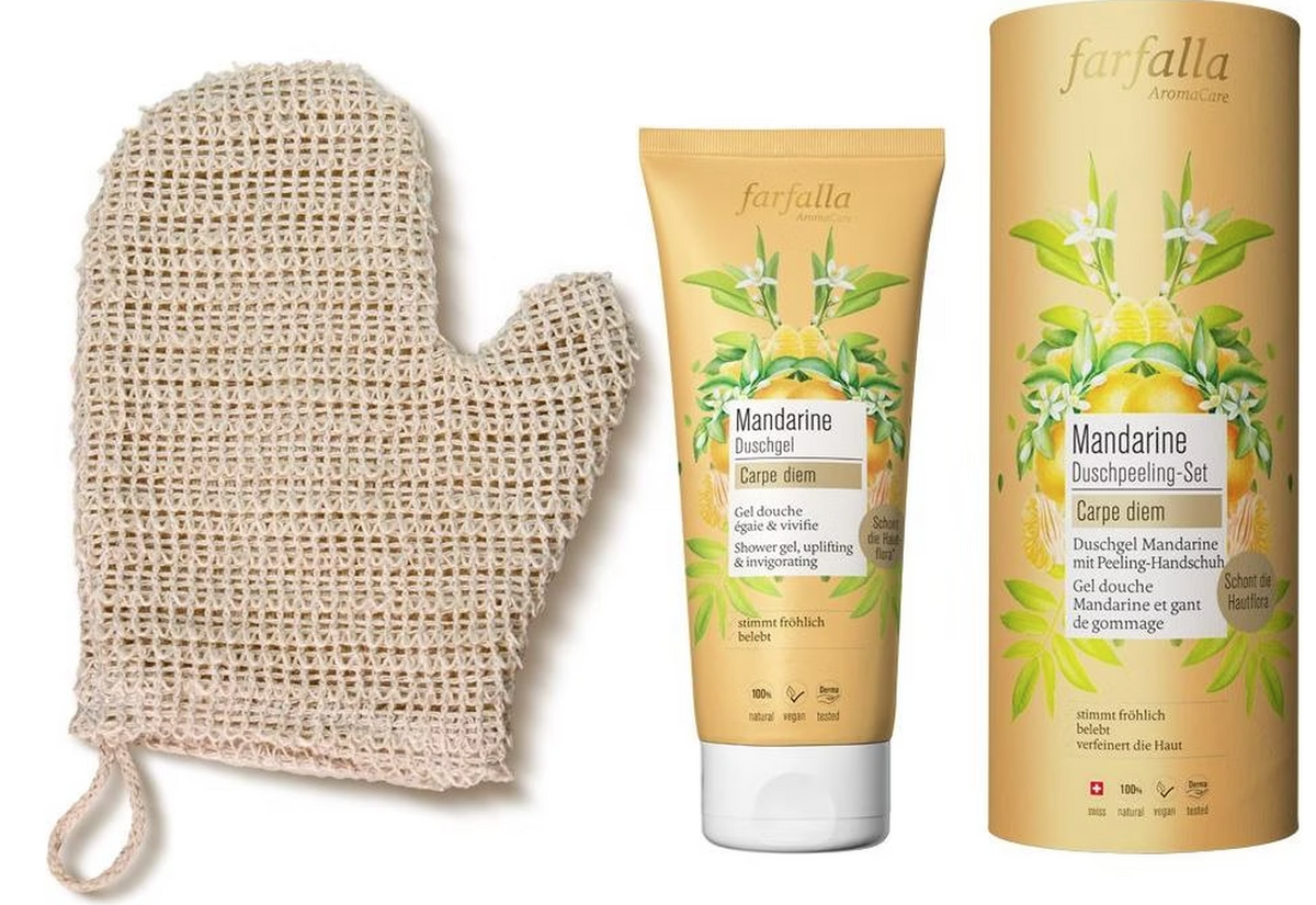 Farfalla Duschpeeling-Set Mandarine (2-teilig)