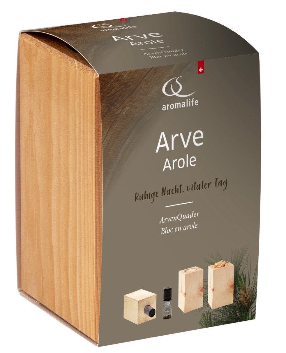 Aromalife ARVE ArvenQuader mit ätherischem Öl (10ml)