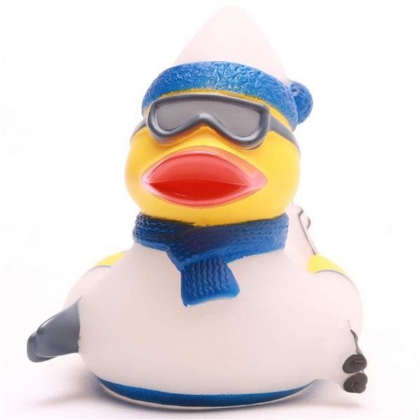 LiLaLu Badeente Schifahrer weiss/blau (1 Stk)