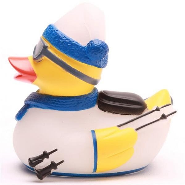 LiLaLu Badeente Schifahrer weiss/blau (1 Stk)