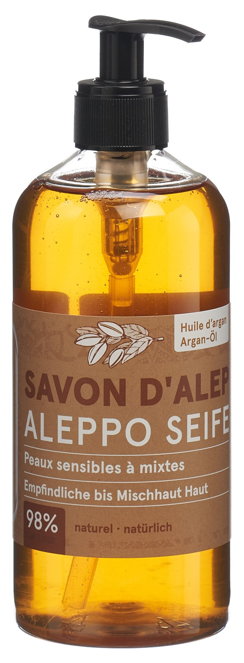 BIOnaturis Aleppo-Seife mit Arganöl (500ml)