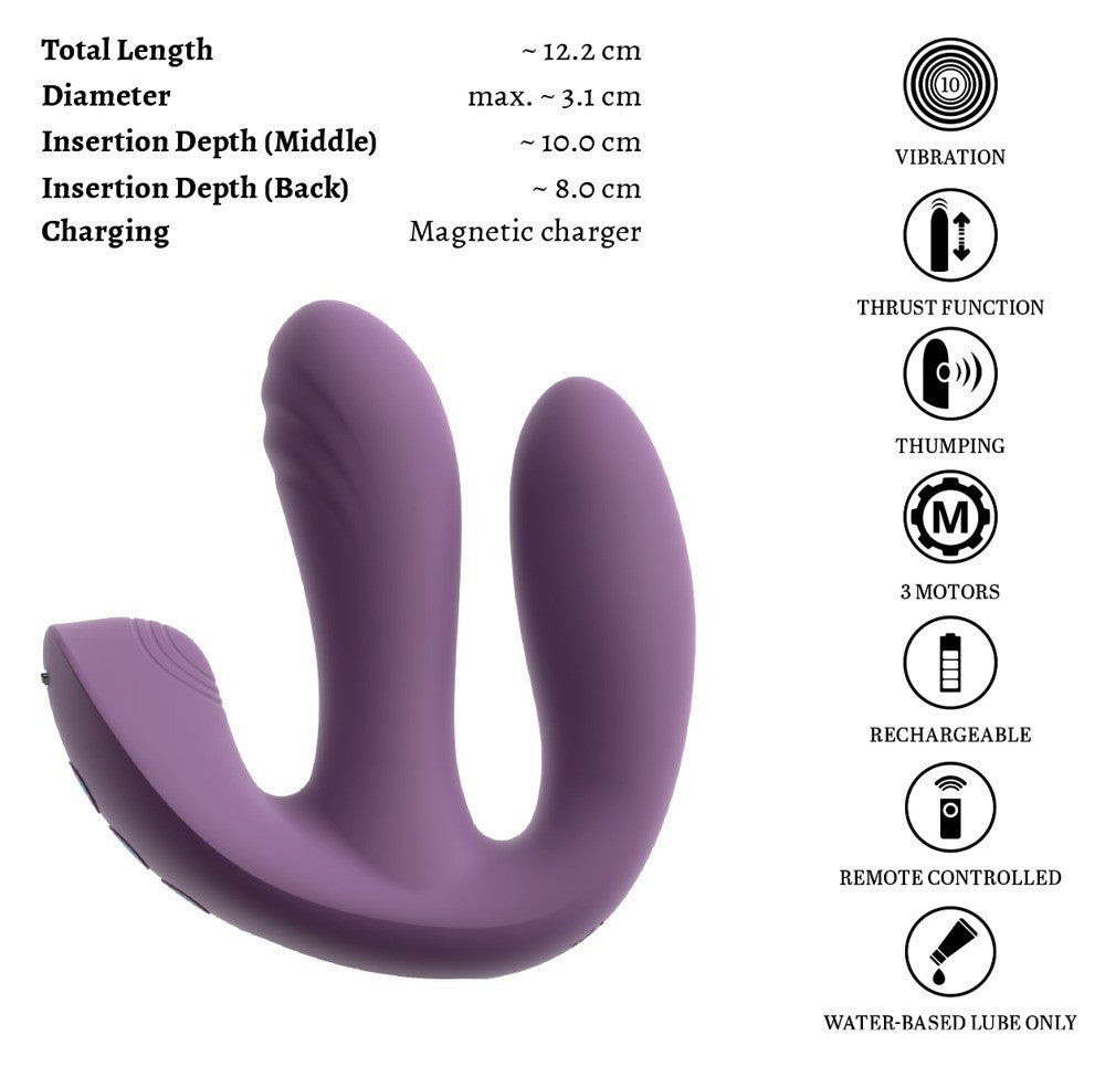 beau coeur MIREVA RC Triple Hands-Free Vibrator (1 Stk)