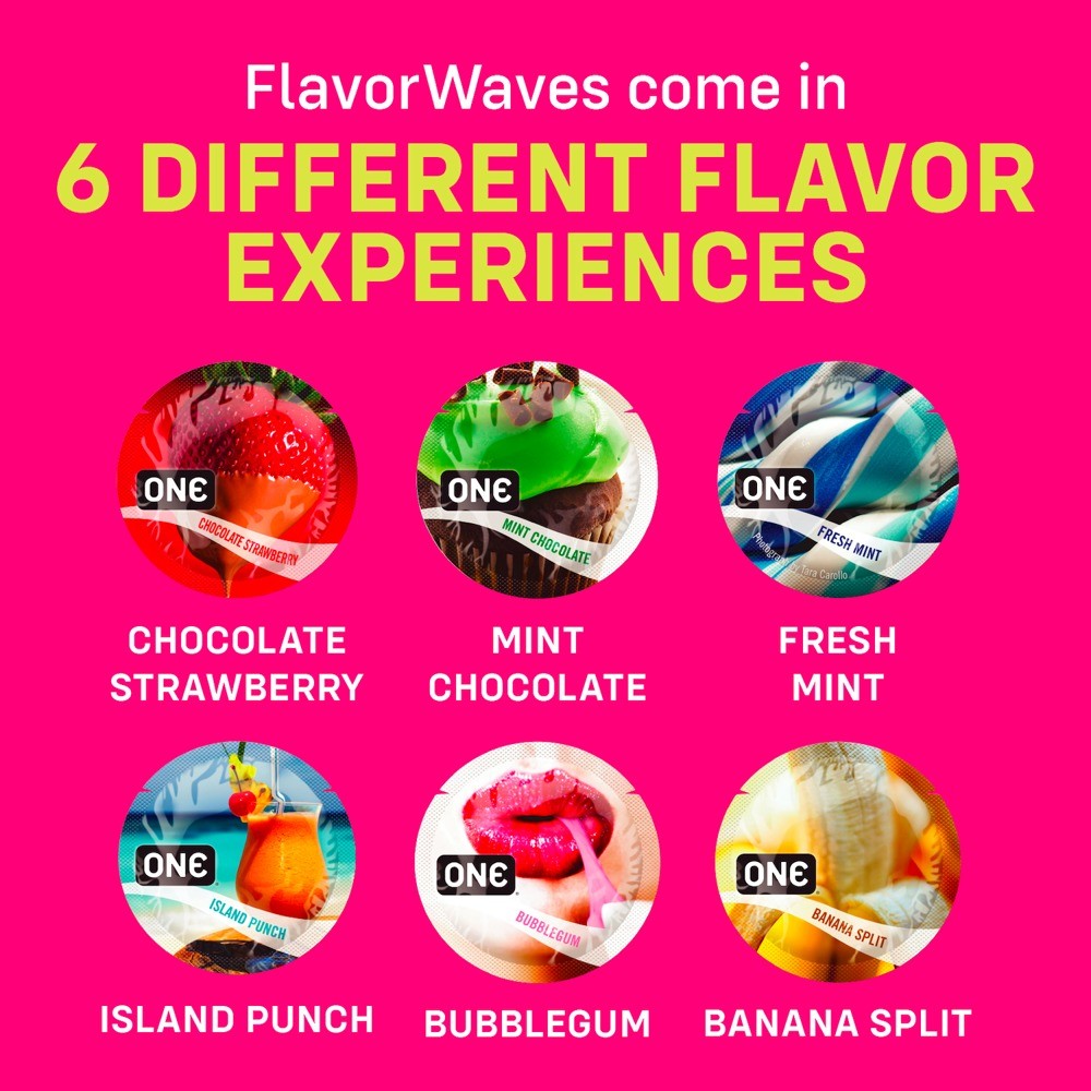 ONE Flavor Waves aromatisierte Kondome (12 Stk)