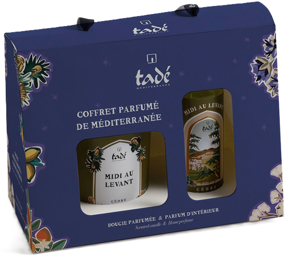 tadé Geschenkbox Duftkerze & Duftspray Zedernholz Midi au Levant (1 Stk)