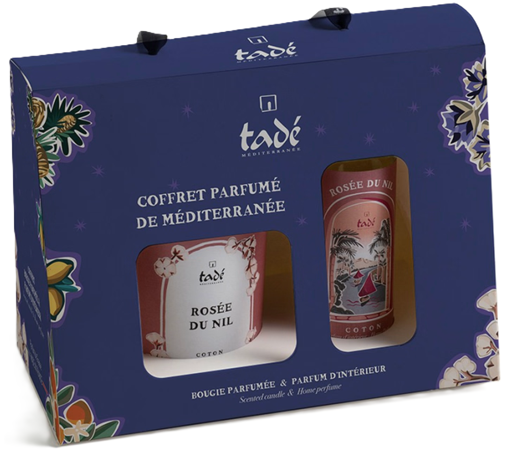 tadé Geschenkbox Duftkerze & Duftspray Baumwolle Rosée du Nil (1 Stk)