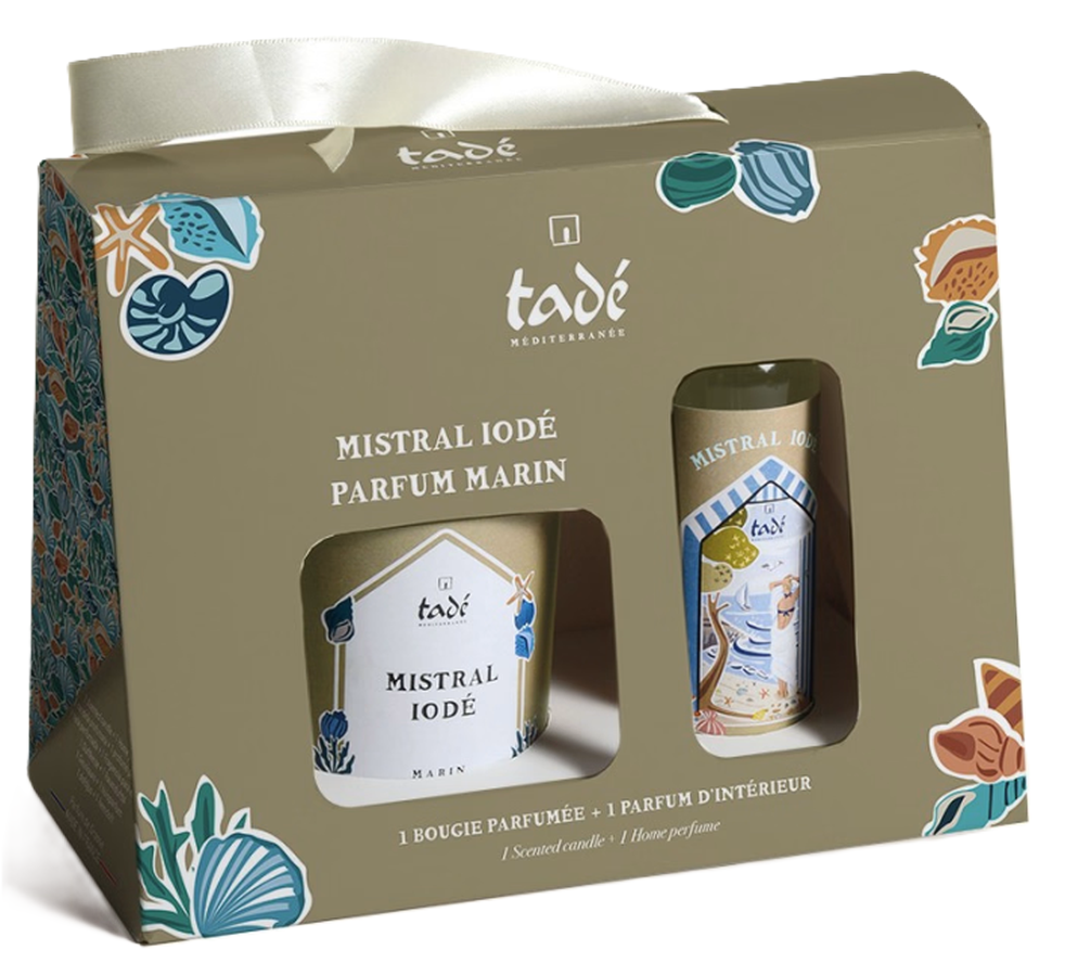 tadé Geschenkbox Duftkerze & Duftspray Meeresbrise Jodhaltiger Mistral (1 Stk)