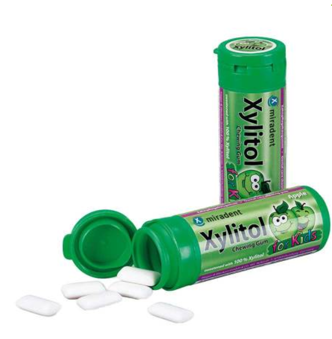 Miradent Xylitol Kaugummi Kids Apfel (30 Stk)