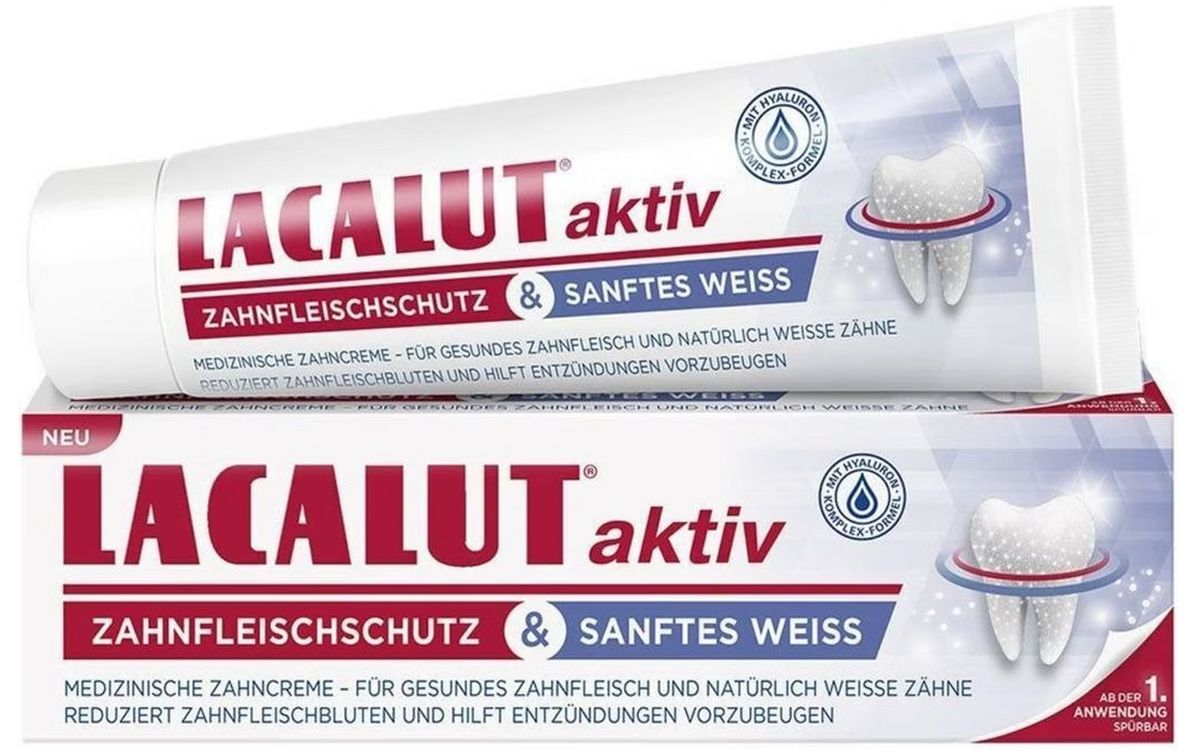 LACALUT aktiv Zahncreme sanftes Weiss (75ml)