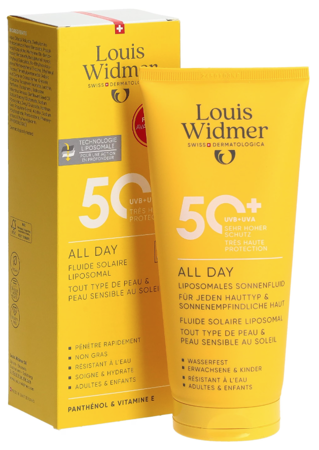 Louis Widmer All Day Sonnenfluid LSF50, unparfümiert (200ml)
