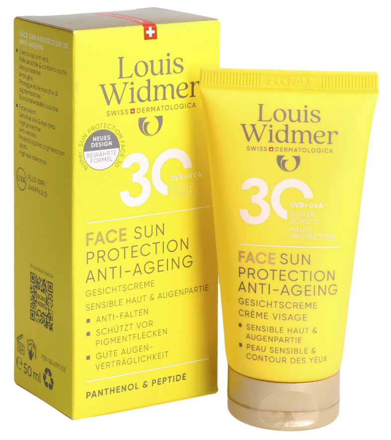 Louis Widmer Face Sun Protection Anti-Aging LSF30, parfümiert (50ml)