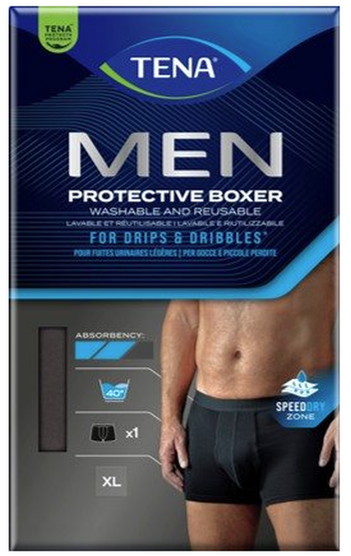 Tena Men waschbare Unterhose schwarz, Grösse XL, Hüftumfang 102-107cm (1 Stk)