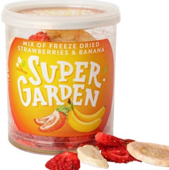 Supergarden Erdbeeren und Bananen gefriergetrocknet (28g)