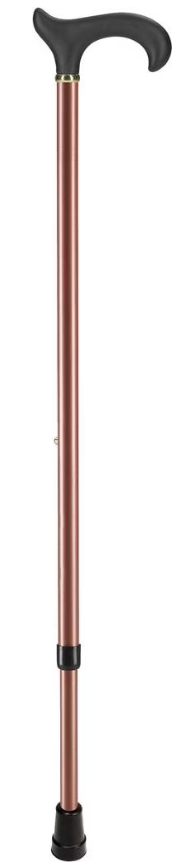 OSSENBERG Metallstock metallic bronze 75-96cm, bis 100kg, Derbygriff schwarz (1 Stk)