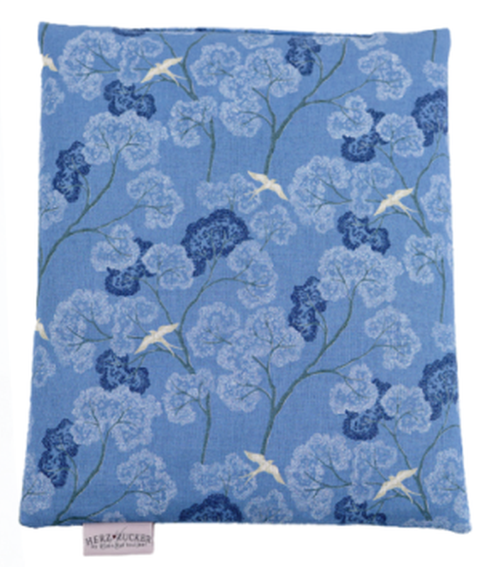 HERZZUCKER Raps-Wärmekissen, 26x21cm, Schwalben blau (1 Stk)