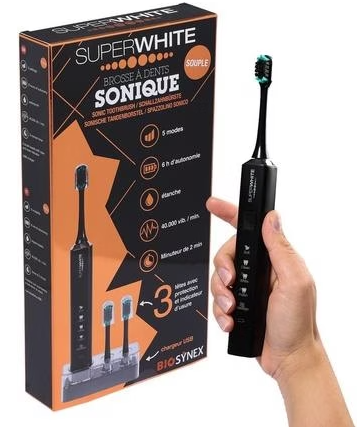SUPERWHITE Schallzahnbürste black (1 Stk)