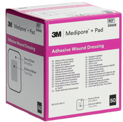 3M Medipore + Pad 5x7cm, Wundkissen 2.5x4cm (25 Stk)