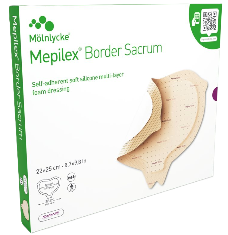 Mepilex Border Sacrum Schaumverband 22x25cm (5 Stk)