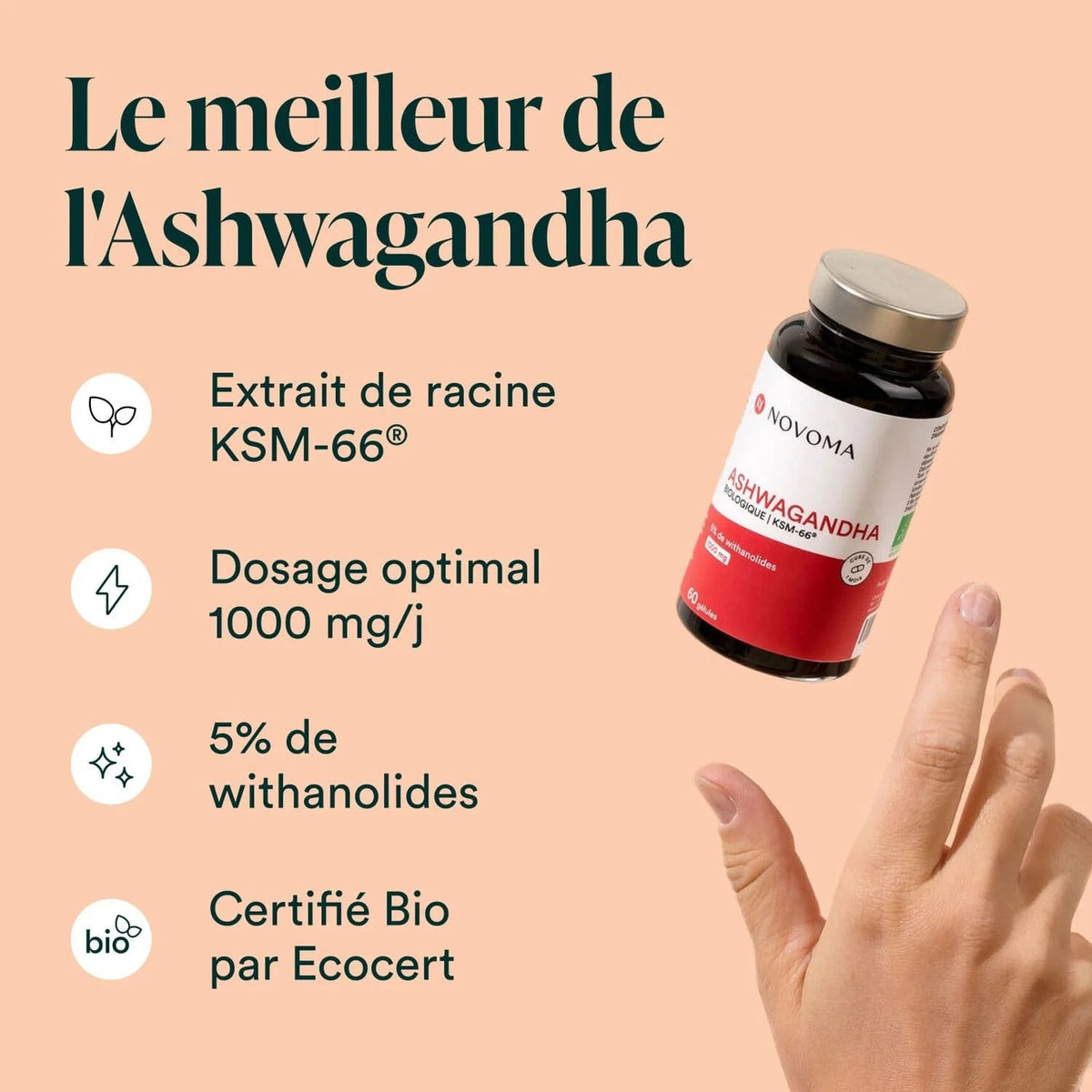 NOVOMA Ashwagandha Bio Kapseln (60 Stk)