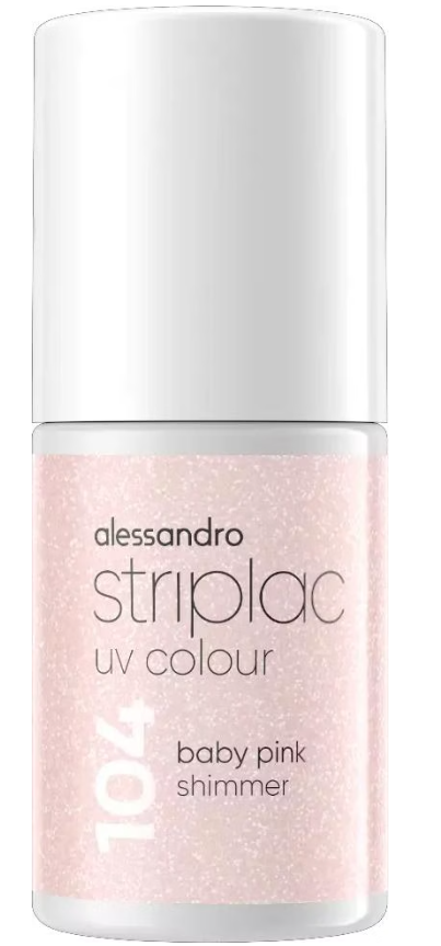 alessandro Striplac UV Colour 104 Baby Pink Shimmer (6.5ml)