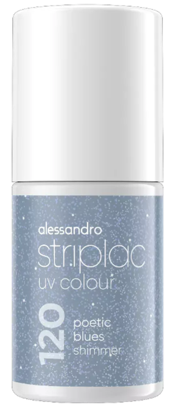 alessandro Striplac UV Colour 120 Poetic Blues Shimmer (6.5ml)