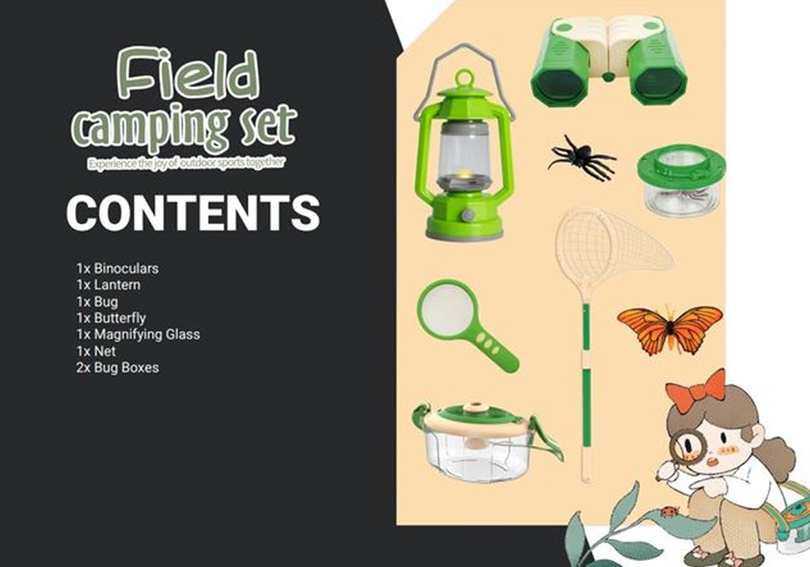 BYOMIC Kids Camping-Set, ab 3 Jahren (8-teilig)