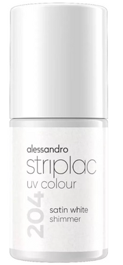 alessandro Striplac UV Colour 204 Satin White Shimmer (6.5ml)
