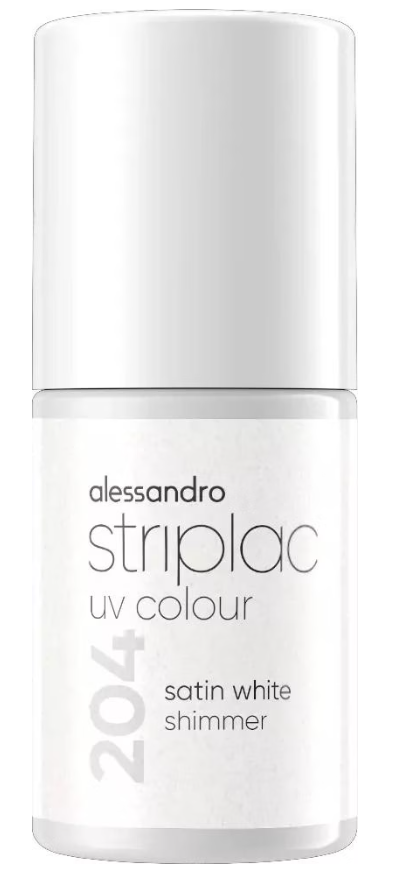alessandro Striplac UV Colour 204 Satin White Shimmer (6.5ml)