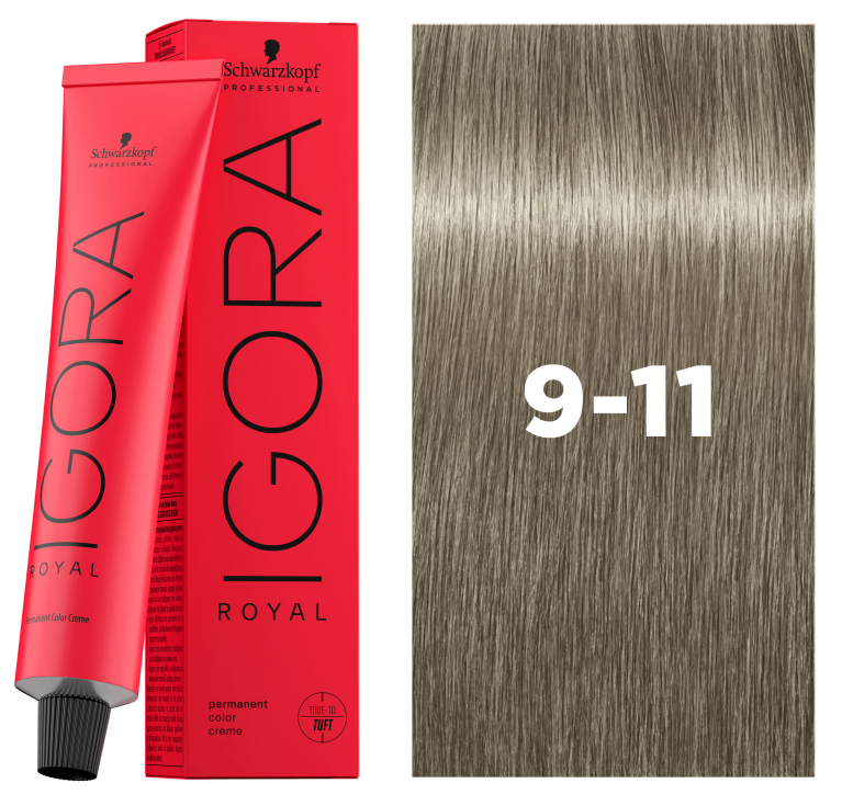 Schwarzkopf IGORA ROYAL 9-11 permanente Farbcreme Extra Hellblond Cendré Extra (60ml)