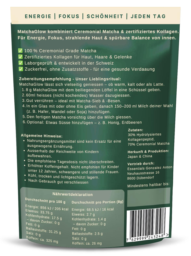 MatchaGlow Matcha & Kollagen (250g)
