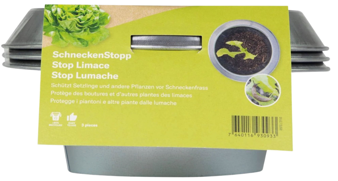 Andermatt Biogarten SchneckenStopp FE grau klein, unterer Durchmesser 13cm (3 Stk)