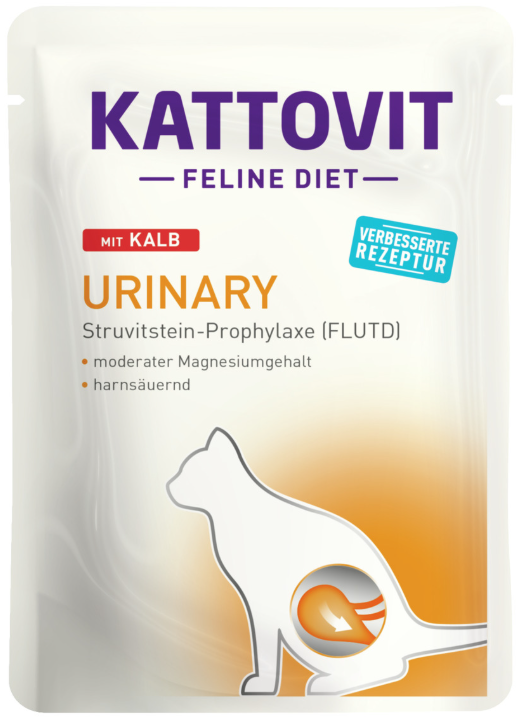 Kattovit Feline Diet Urinary Kalb Katzennassfutter Diätnahrung (85g)