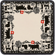 Jassteppich Schweizer Scherenschnitt 65x65cm (1 Stk)