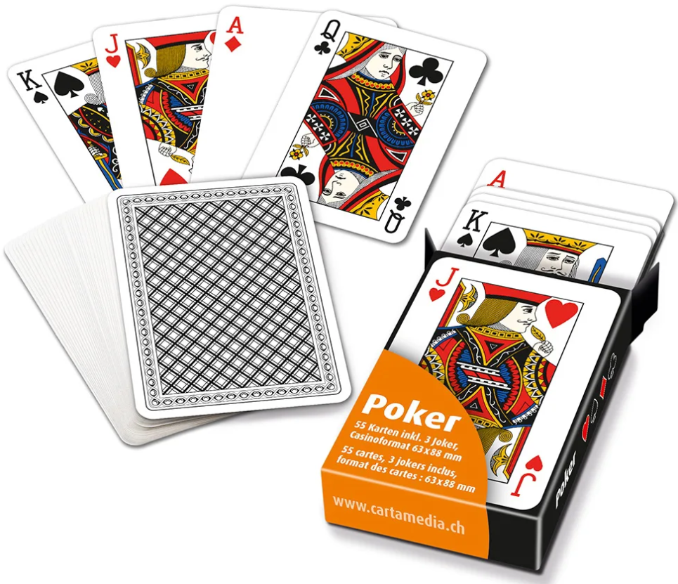 Pokerkarten in Faltschachtel (1 Stk)