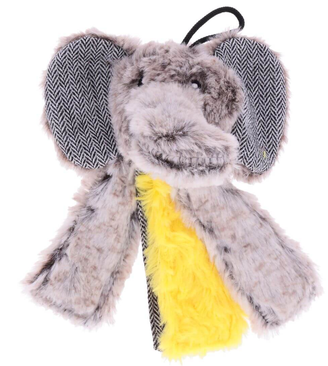 Chomper Elephant Crinkle Tails Kuscheltier für Hunde (1 Stk)