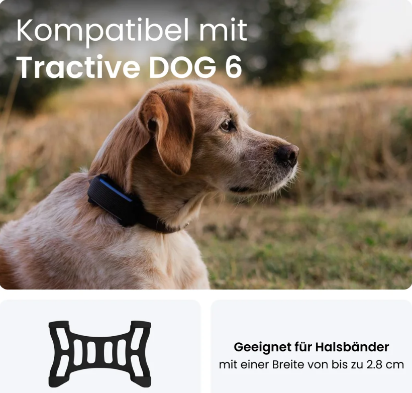 tractive GPS DOG 6 Rubber Clips, schwarz (2 Stk)