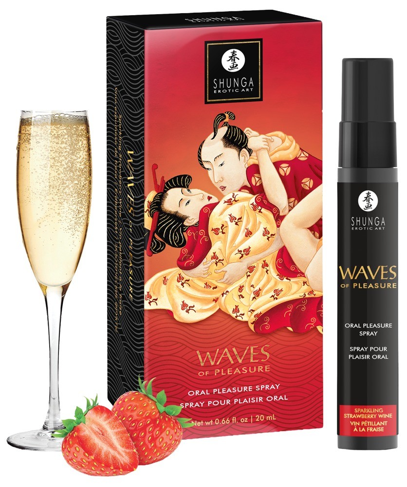 Shunga Waves of Pleasure Strawberry Wine Oralsex-Mundspray (20ml)